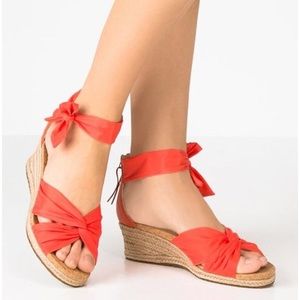 UGG Starla coral orange wedges/sandals/espadrilles